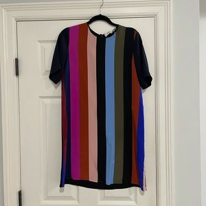 Diane Von Furstenberg striped silk slip dress